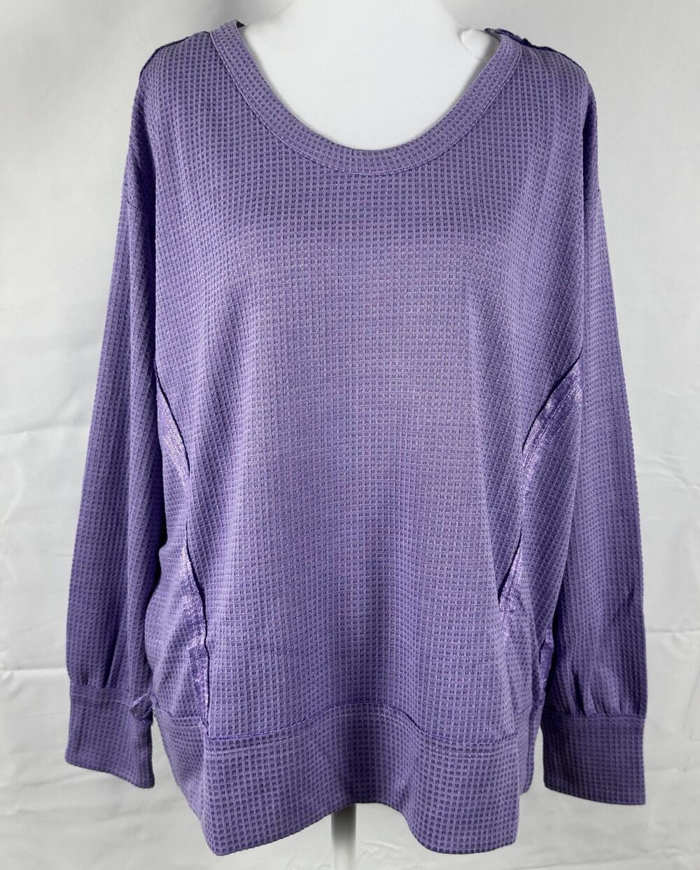 Andrée By Unit NWT Waffle Knit Long Sleeve Top – Lilac – Size S